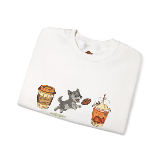 Husky Grey  Fall Cups Unisex Heavy Blend™ Crewneck Sweatshirt