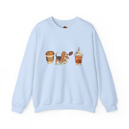 Basset hound  Fall Cups Unisex Heavy Blend™ Crewneck Sweatshirt