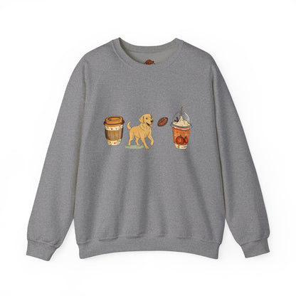 Yellow Lab Fall Cups Unisex Heavy Blend™ Crewneck Sweatshirt