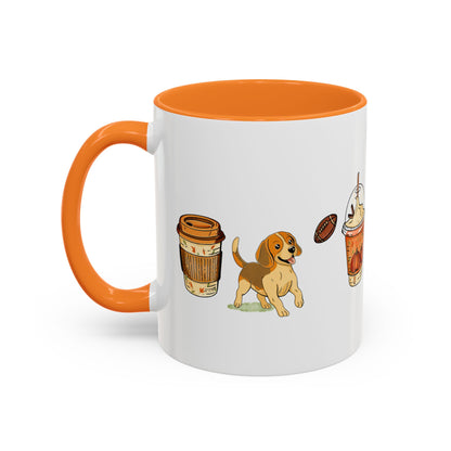 Beagle fall design, color Mugs 11oz