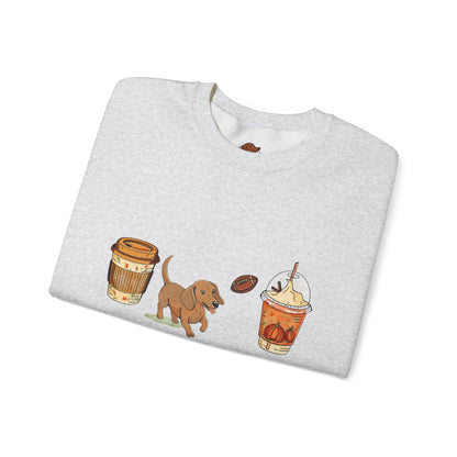 Dachshund Fall Cups Unisex Heavy Blend™ Crewneck Sweatshirt
