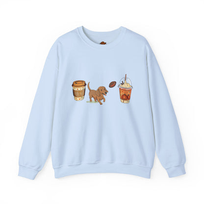 Dachshund Fall Cups Unisex Heavy Blend™ Crewneck Sweatshirt