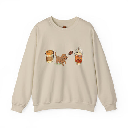 Dachshund Fall Cups Unisex Heavy Blend™ Crewneck Sweatshirt