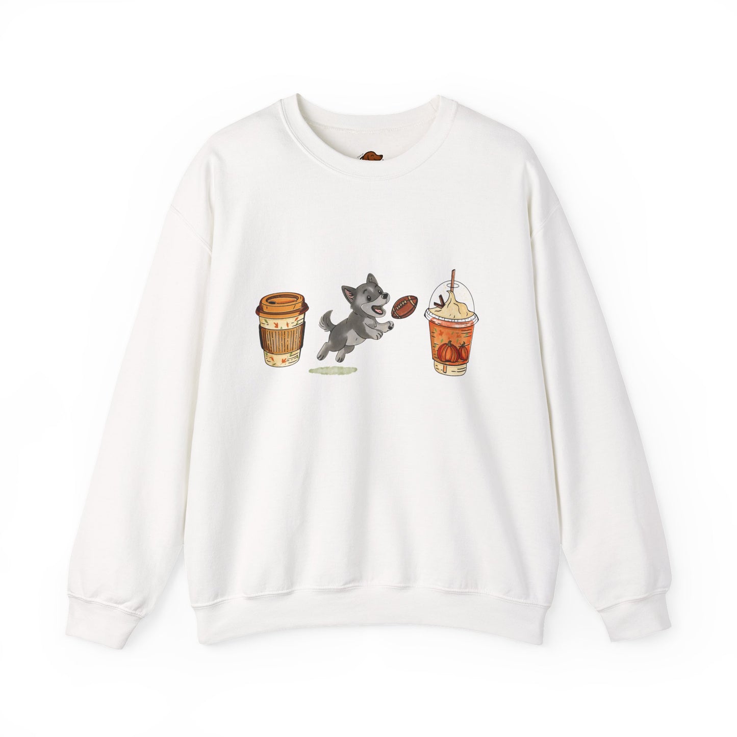 Husky Grey  Fall Cups Unisex Heavy Blend™ Crewneck Sweatshirt