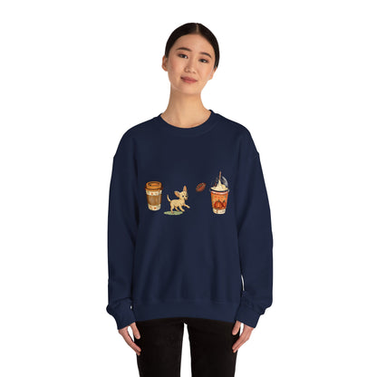 Chihuahua Fall Cups Unisex Heavy Blend™ Crewneck Sweatshirt