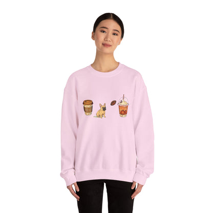 Frenchie Fall Cups Unisex Heavy Blend™ Crewneck Sweatshirt