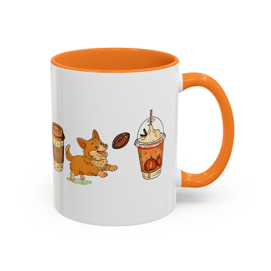 Corgi Fall design, color Mugs 11oz
