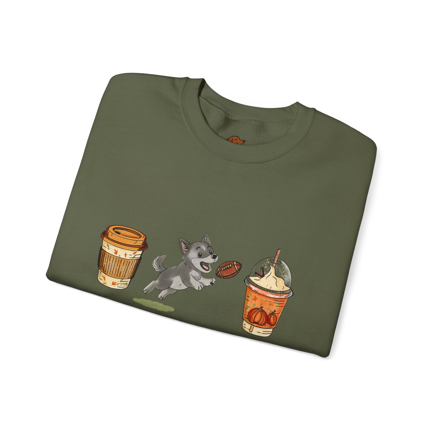 Husky Grey  Fall Cups Unisex Heavy Blend™ Crewneck Sweatshirt