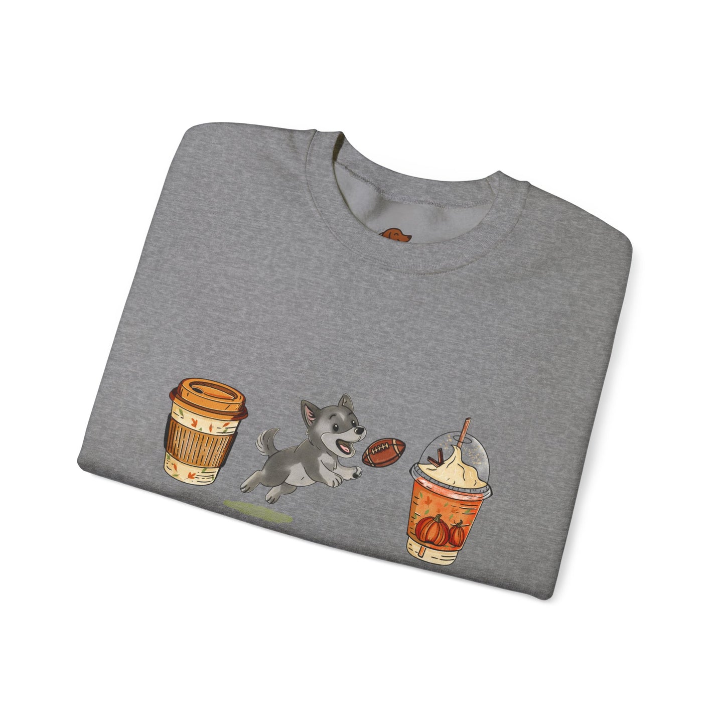 Husky Grey  Fall Cups Unisex Heavy Blend™ Crewneck Sweatshirt