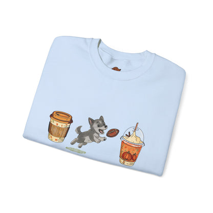 Husky Grey  Fall Cups Unisex Heavy Blend™ Crewneck Sweatshirt