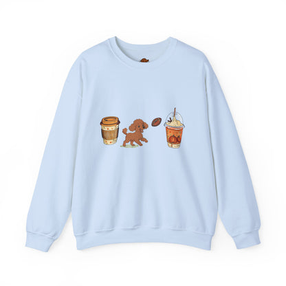 Mini Poodle Fall Cups Unisex Heavy Blend™ Crewneck Sweatshirt