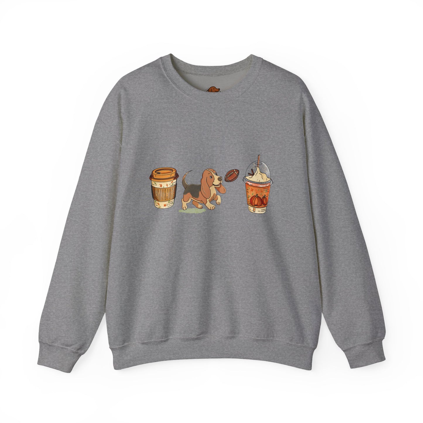 Basset hound  Fall Cups Unisex Heavy Blend™ Crewneck Sweatshirt