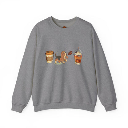 Basset hound  Fall Cups Unisex Heavy Blend™ Crewneck Sweatshirt