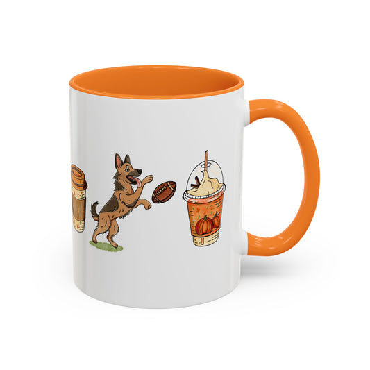 German Shepherd Fall design, color Mugs 11oz
