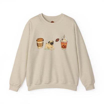 Pug  Fall Cups Unisex Heavy Blend™ Crewneck Sweatshirt