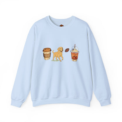 Yellow Lab Fall Cups Unisex Heavy Blend™ Crewneck Sweatshirt