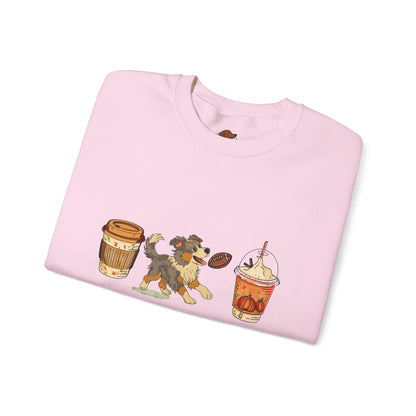 Australian Shepherd Fall Cups Unisex Heavy Blend™ Crewneck Sweatshirt