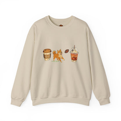 Shiba Inu   Fall Cups Unisex Heavy Blend™ Crewneck Sweatshirt