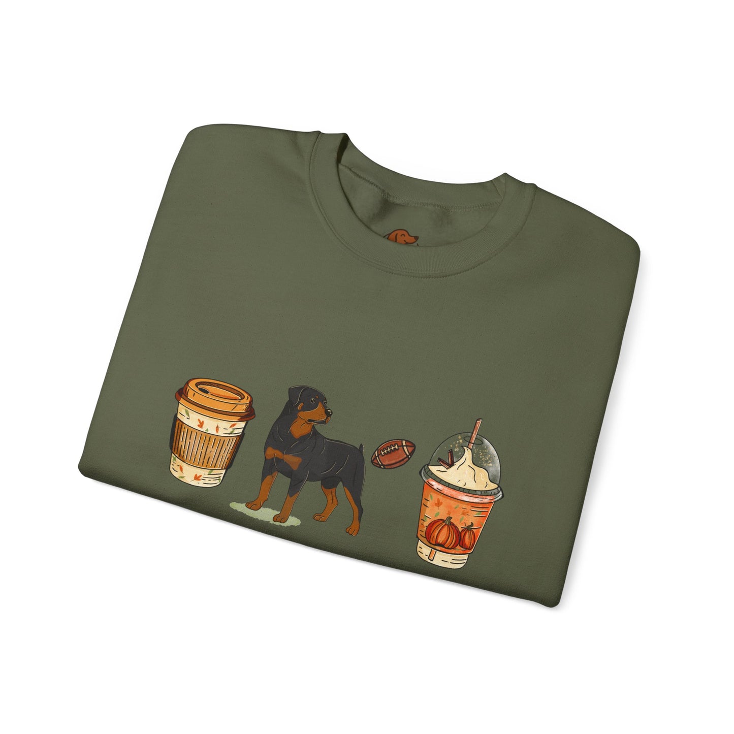 Rottweiler Fall Cups Unisex Heavy Blend™ Crewneck Sweatshirt