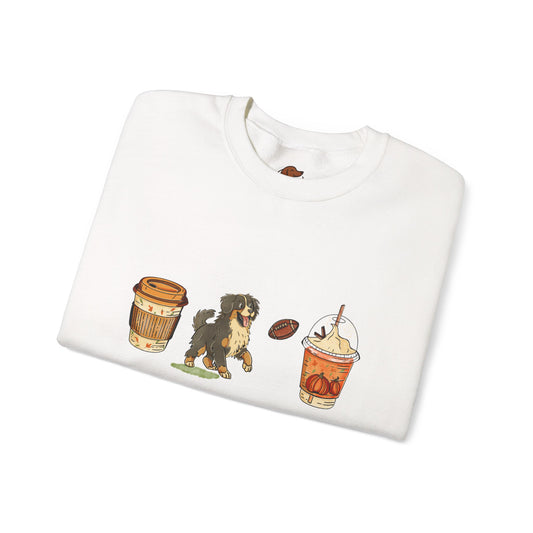 Bernese Mountain dog Fall Cups Unisex Heavy Blend™ Crewneck Sweatshirt