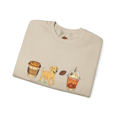 Yellow Lab Fall Cups Unisex Heavy Blend™ Crewneck Sweatshirt