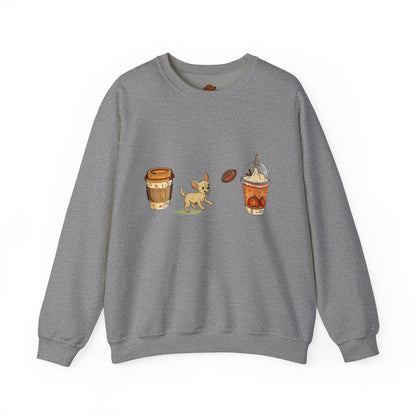 Chihuahua Fall Cups Unisex Heavy Blend™ Crewneck Sweatshirt