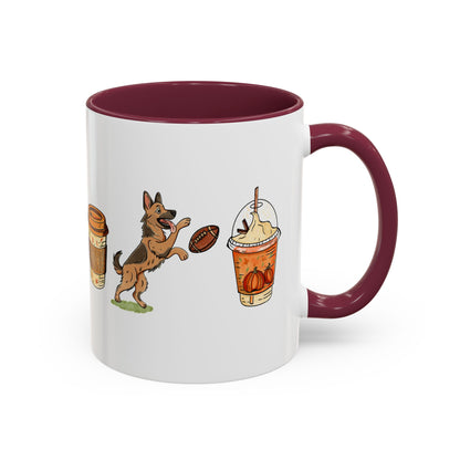 German Shepherd Fall design, color Mugs 11oz