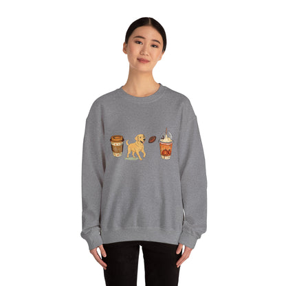 Yellow Lab Fall Cups Unisex Heavy Blend™ Crewneck Sweatshirt