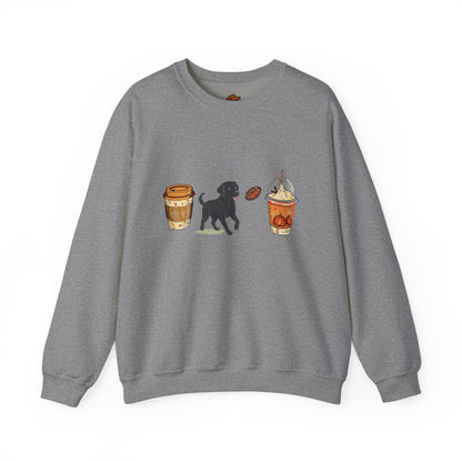 Black lab Fall Cups Unisex Heavy Blend™ Crewneck Sweatshirt