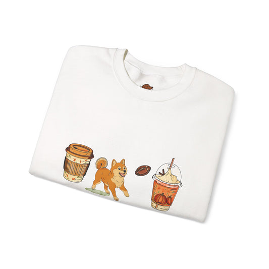 Shiba Inu   Fall Cups Unisex Heavy Blend™ Crewneck Sweatshirt