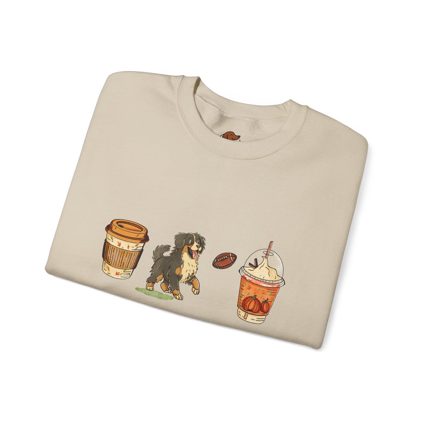 Bernese Mountain dog Fall Cups Unisex Heavy Blend™ Crewneck Sweatshirt