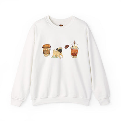 Pug  Fall Cups Unisex Heavy Blend™ Crewneck Sweatshirt