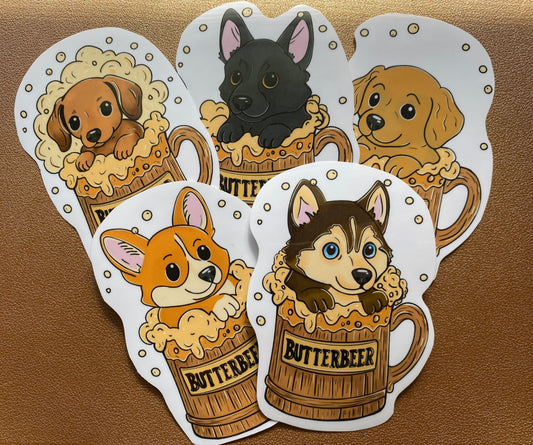 Stickers -5 Muggle Pups of butterbeer (collection)