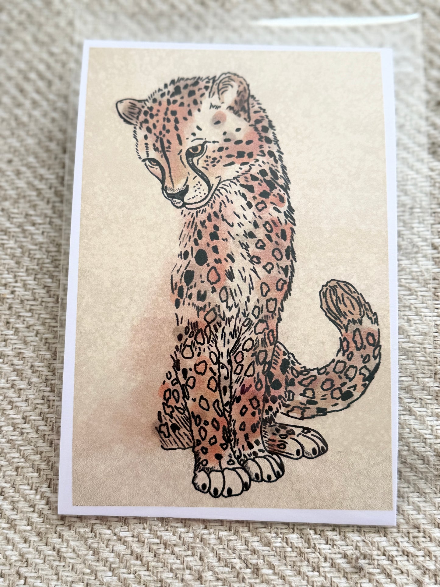 Hand Drawn Cheetah Print| Whimsical Animal Print (4x6)